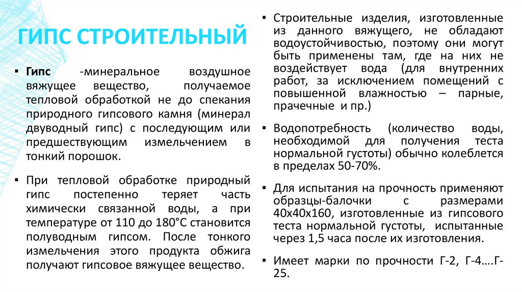 ГИПС Строительный