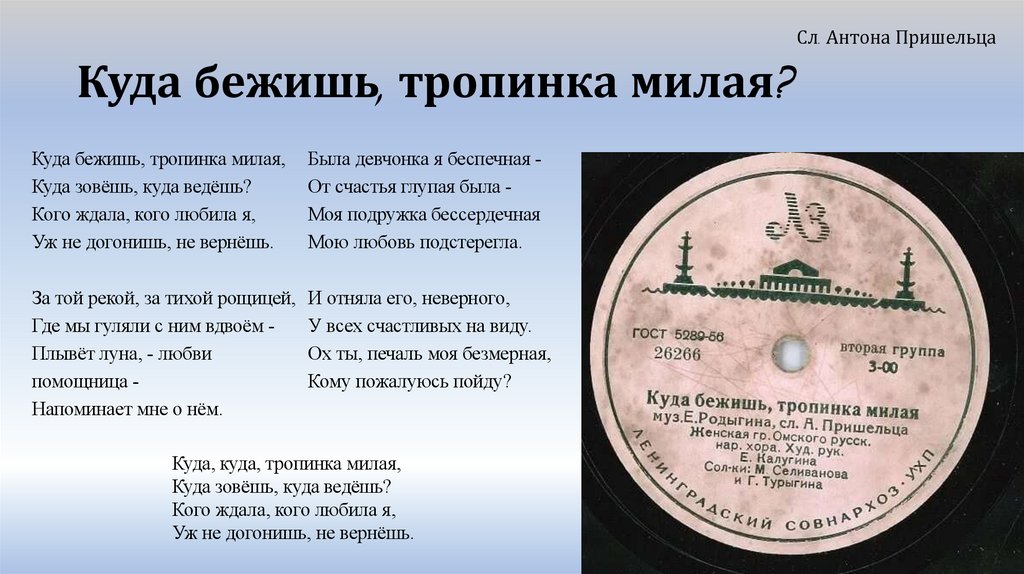 Куда бежишь, тропинка милая?