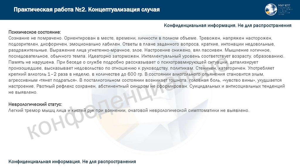 Практическая работа №2. Концептуализация случая