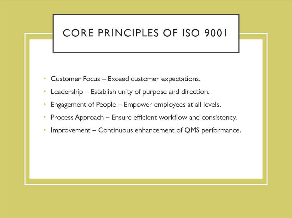 Core Principles of ISO 9001