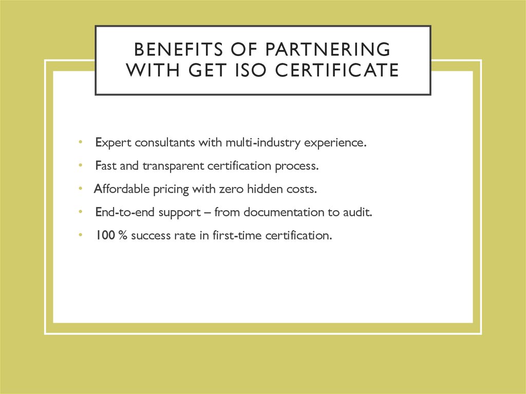 Benefits of Partnering with Get ISO Certificate