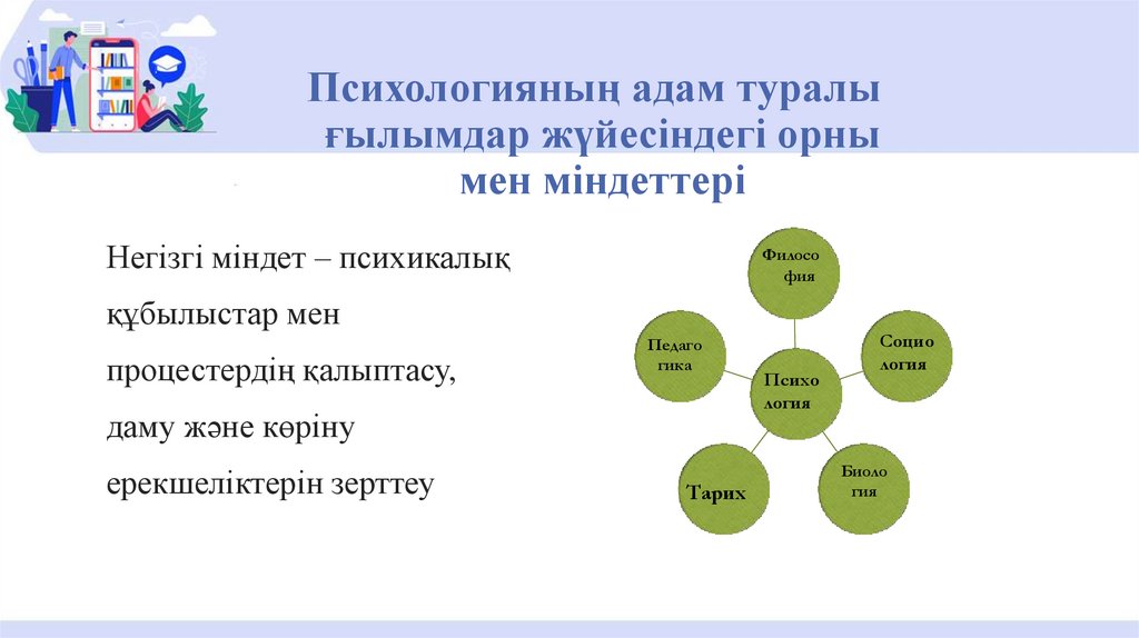 Психологияның адам туралы ғылымдар жүйесіндегі орны мен міндеттері