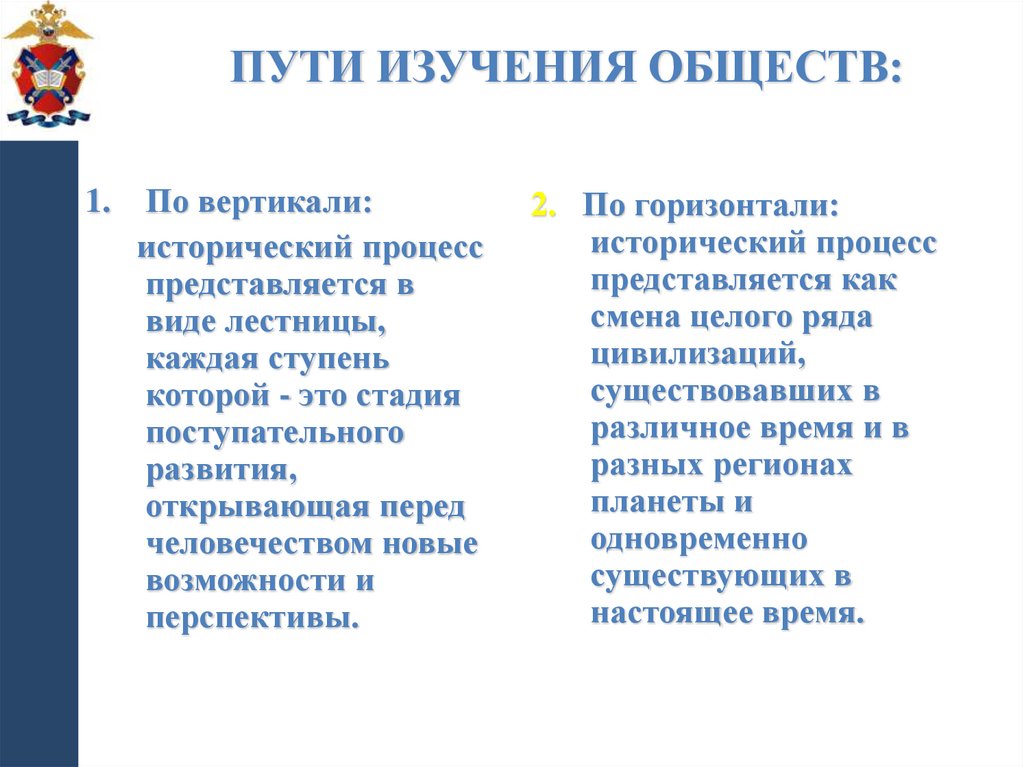 Пути изучения обществ: