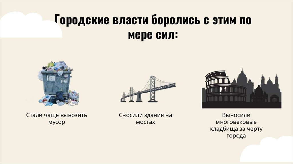 Городские власти боролись с этим по мере сил: