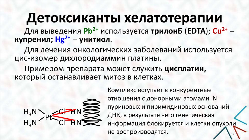 Детоксиканты хелатотерапии