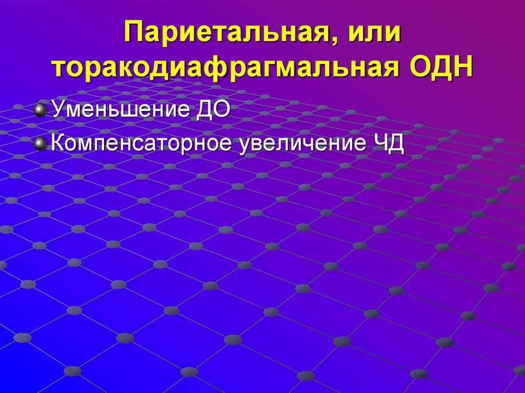 Париетальная, или торакодиафрагмальная ОДН