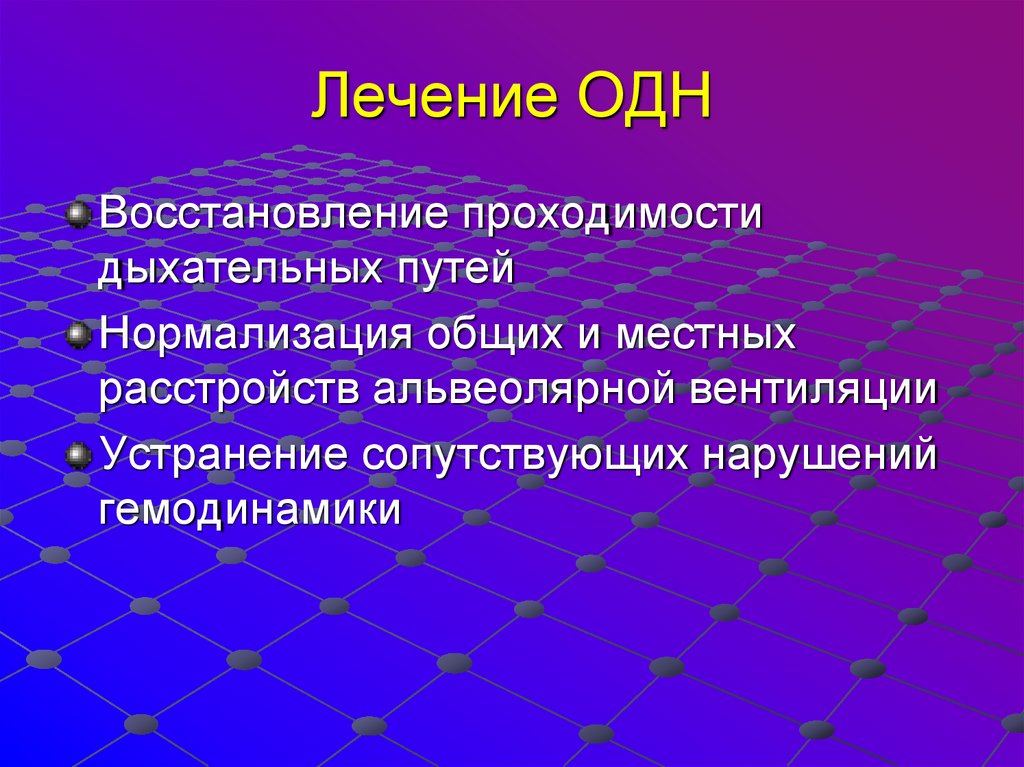 Лечение ОДН