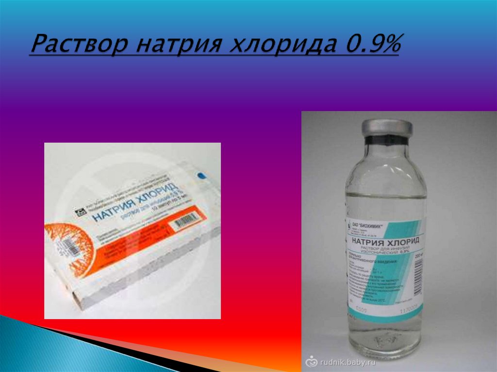 Раствор натрия хлорида 0.9%