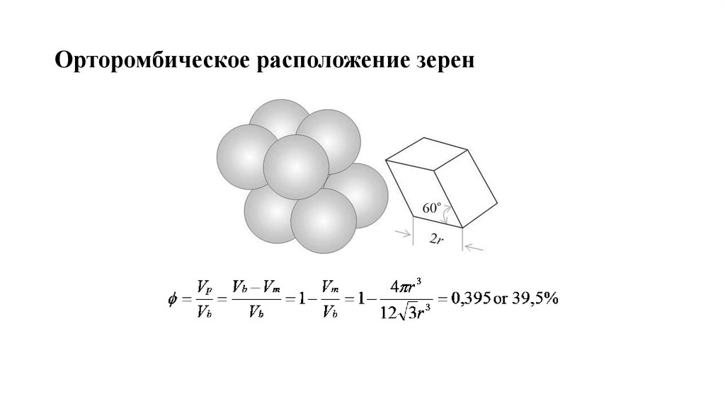 Орторомбическое расположение зерен