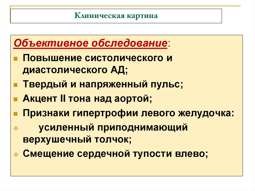 Клиническая картина