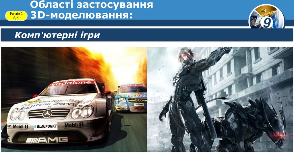Області застосування 3D-моделювання: