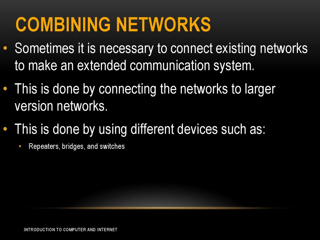 Combining Networks