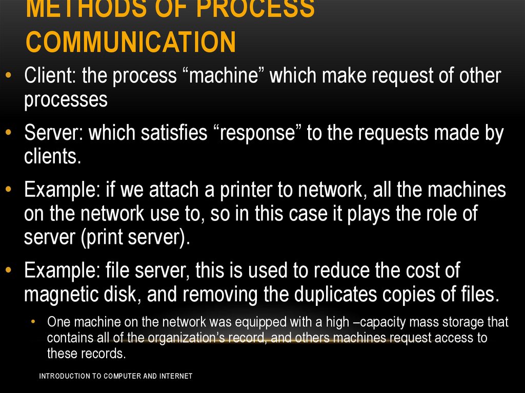 Methods of Process Communication