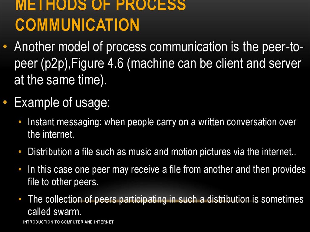 Methods of Process Communication