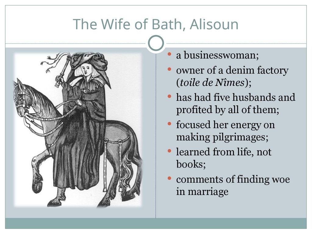 The Wife of Bath, Alisoun