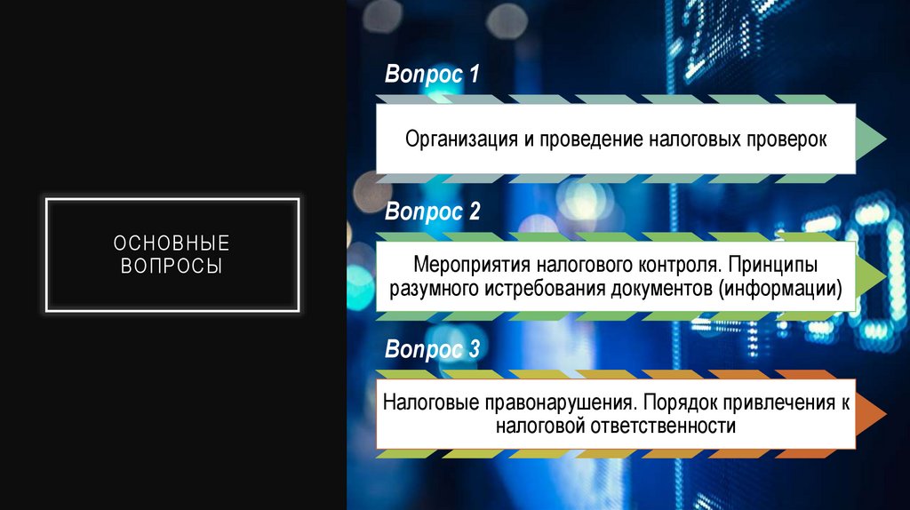 Основные вопросы