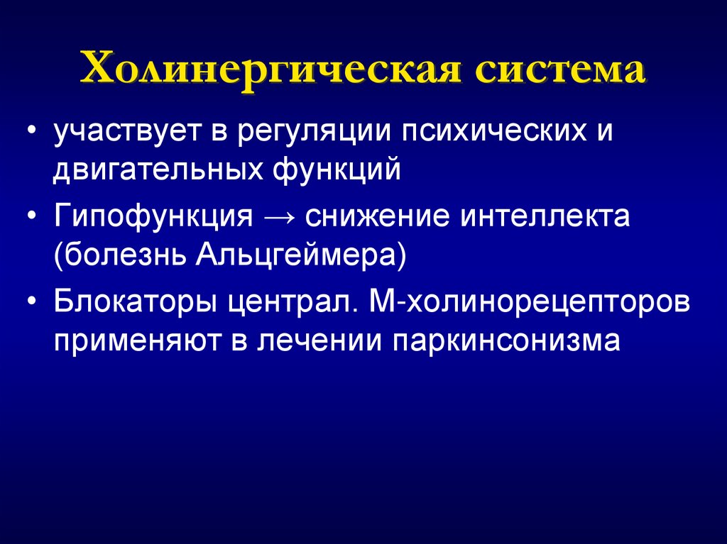 Холинергическая система