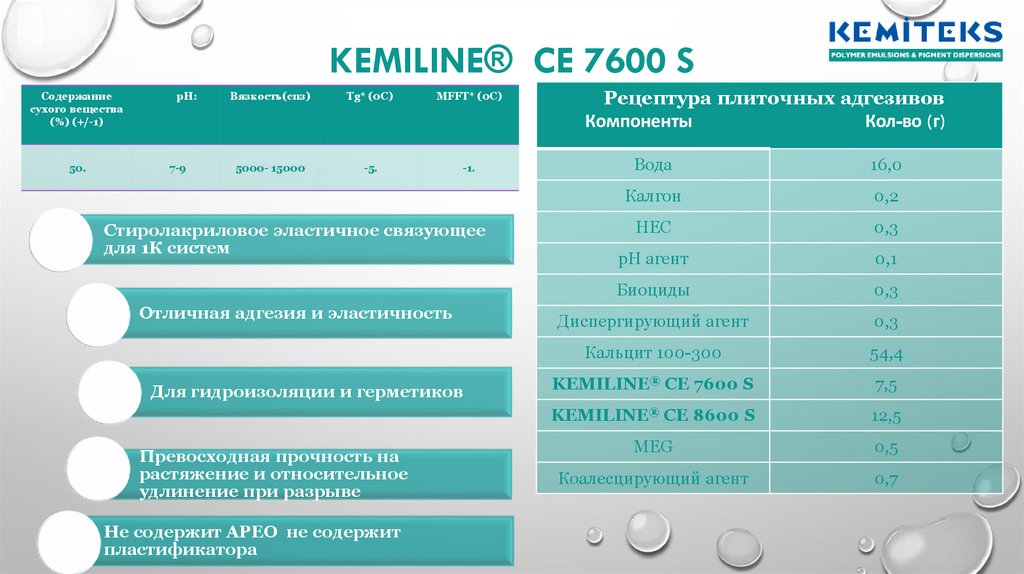 KEMILINE® CE 7600 S