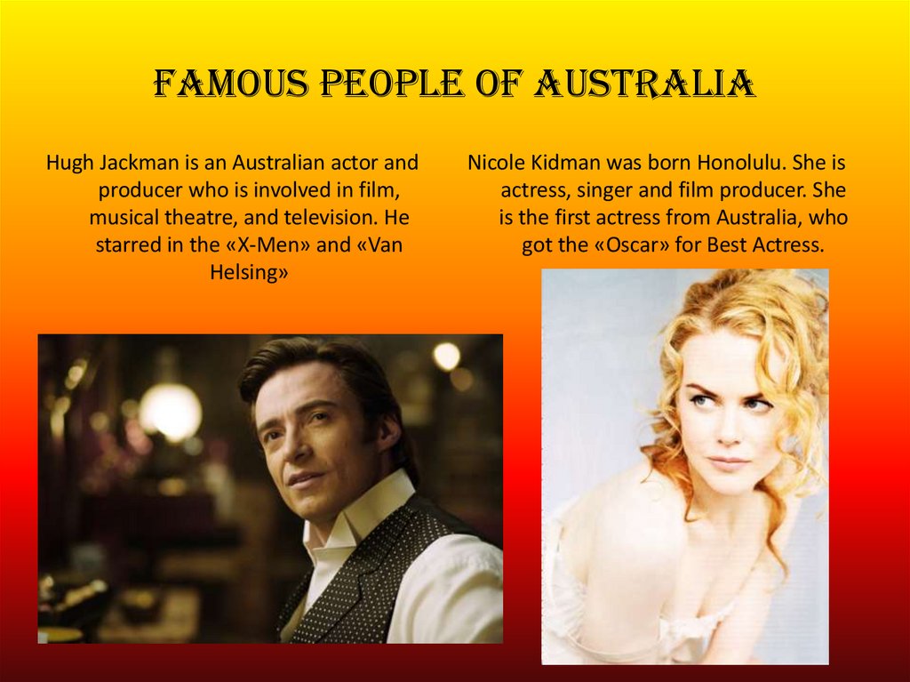 Famous people of Australia