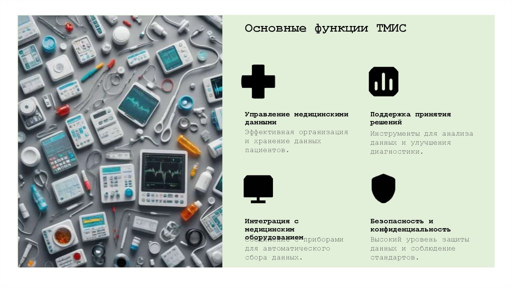 Основные функции ТМИС