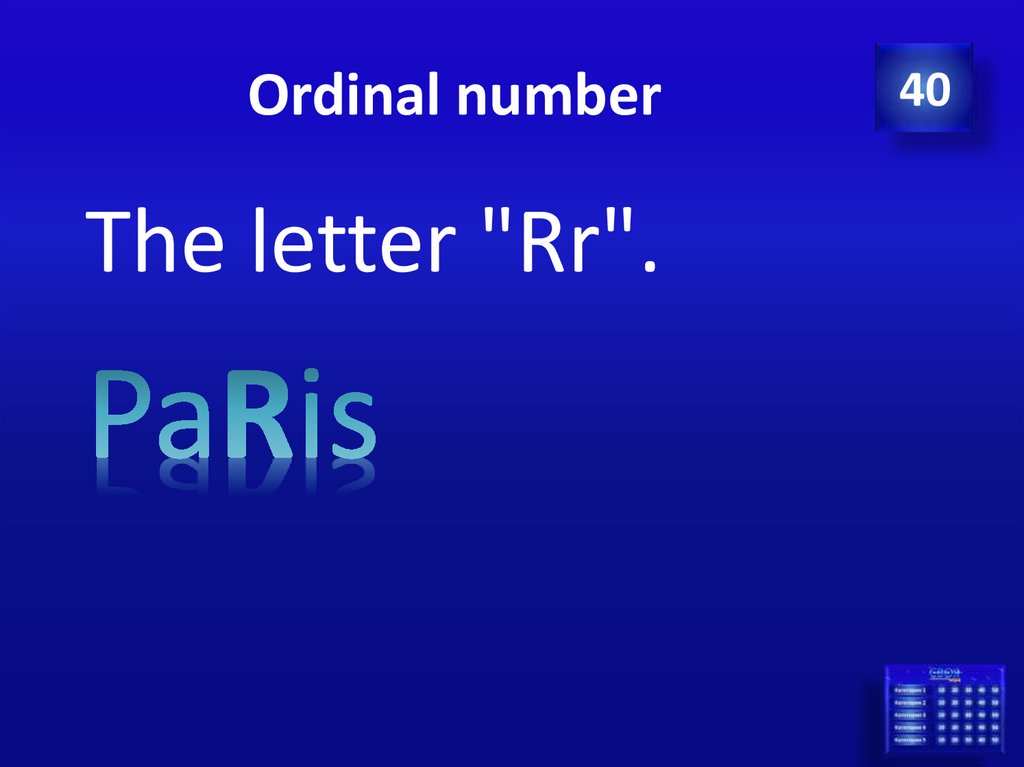Ordinal number