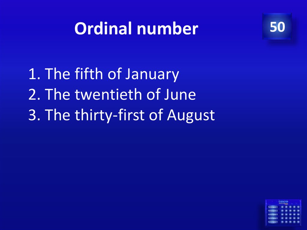 Ordinal number