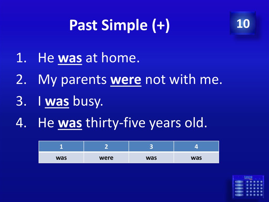 Past Simple (+)