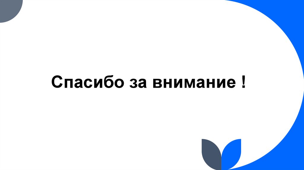 Спасибо за внимание !
