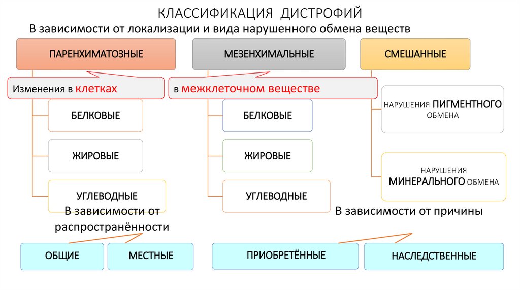 КЛАССИФИКАЦИЯ ДИСТРОФИЙ