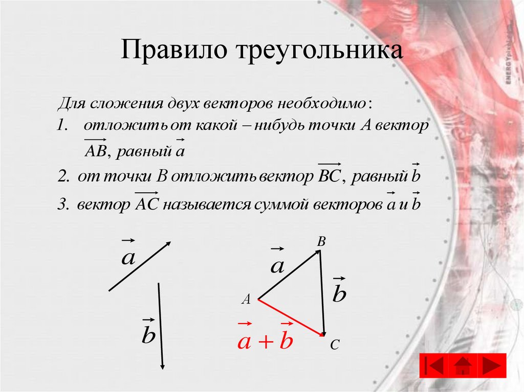 Правило треугольника