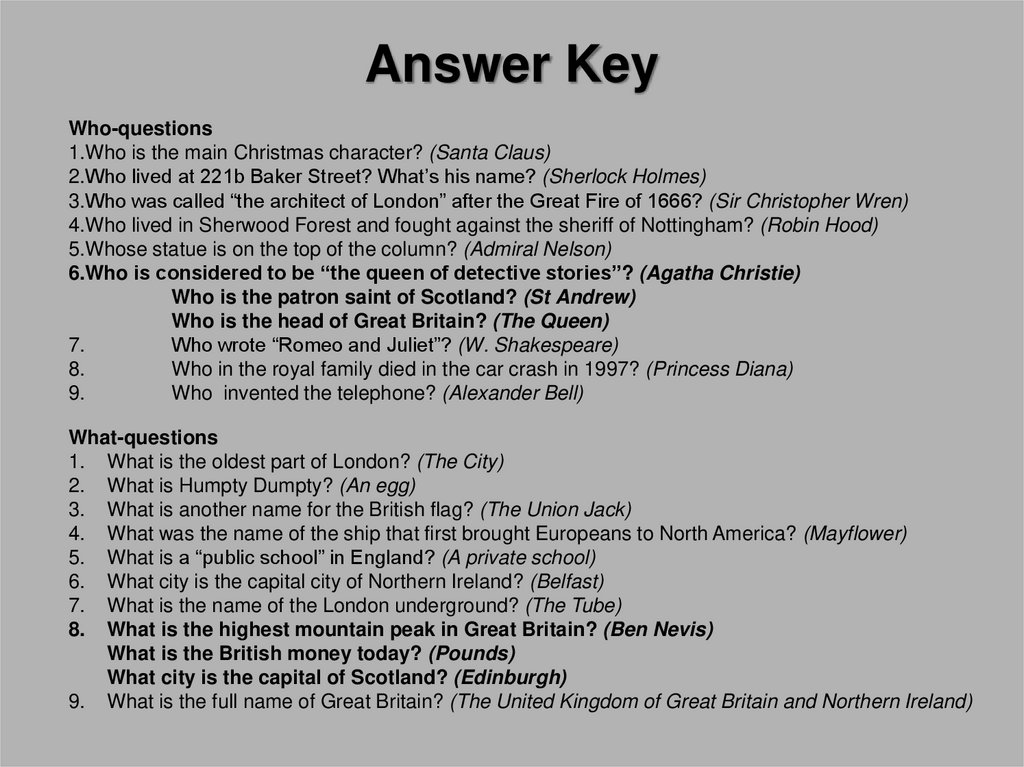 Answer Key