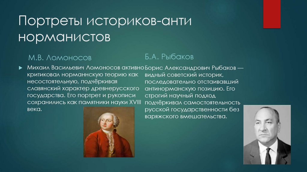 Портреты историков-анти норманистов