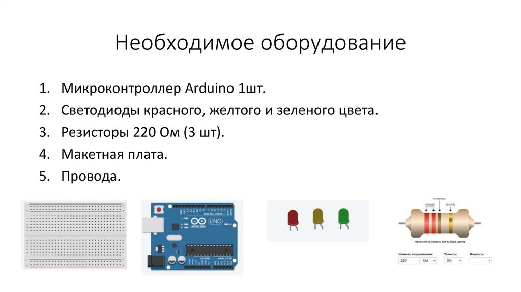 Необходимое оборудование