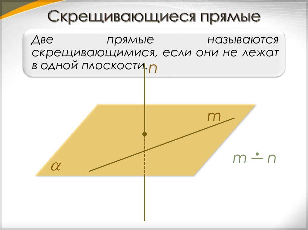 Скрещивающиеся прямые