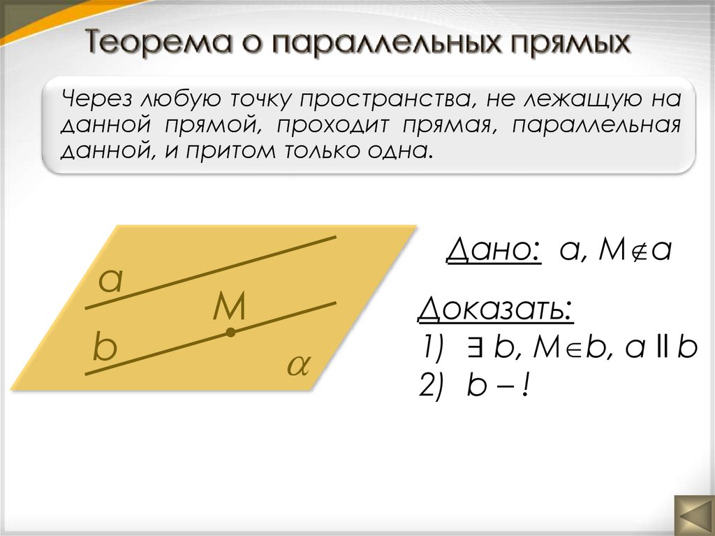 Теорема о параллельных прямых