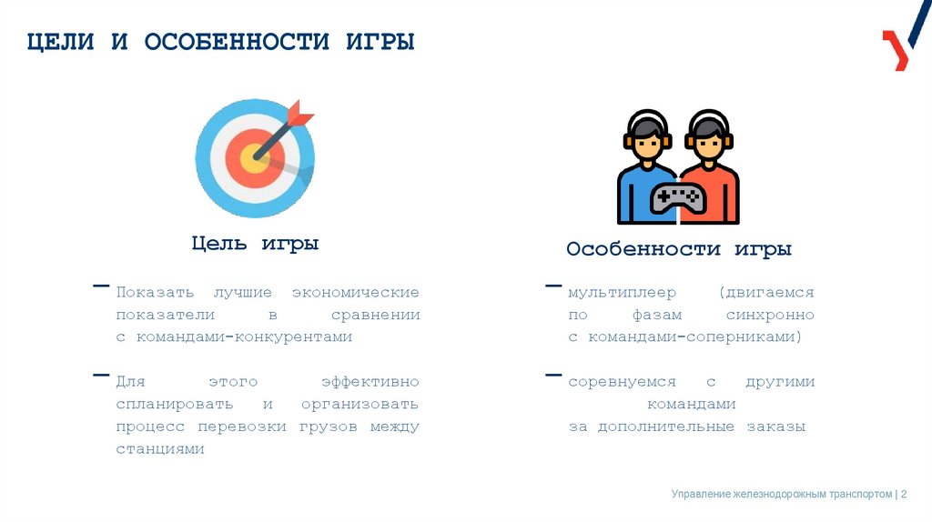 ЦЕЛИ И ОСОБЕННОСТИ ИГРЫ