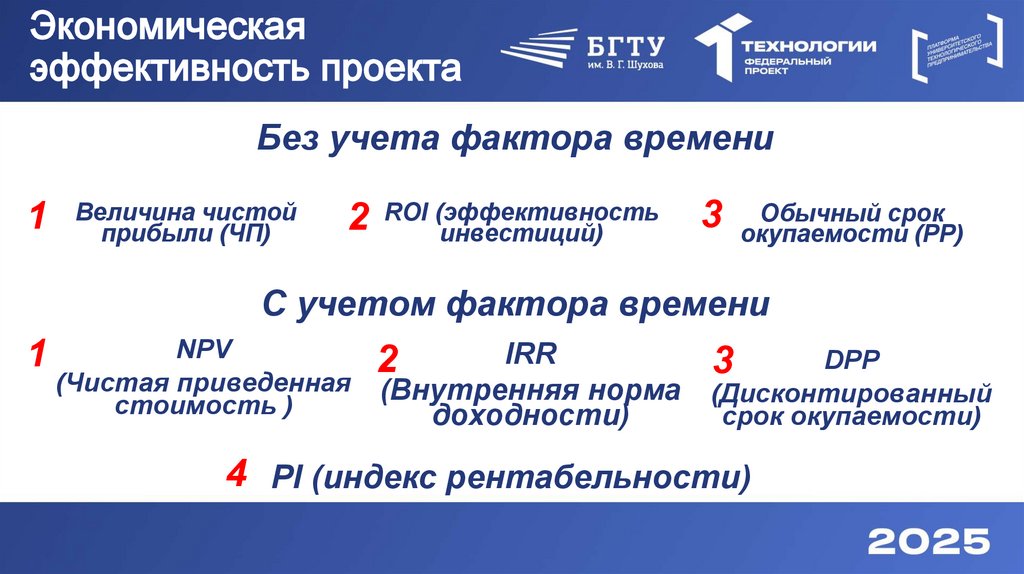 Экономическая эффективность проекта