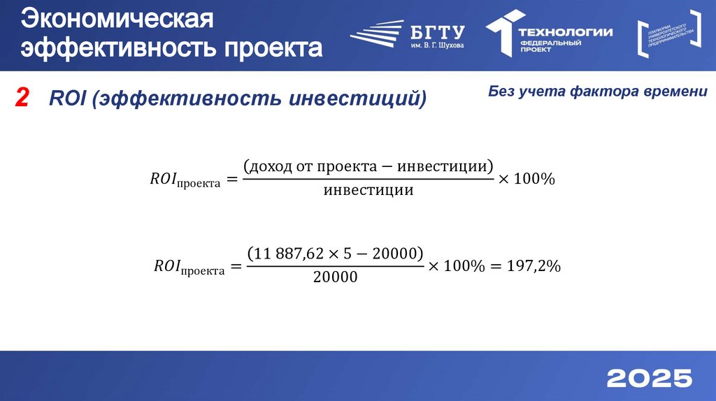 Экономическая эффективность проекта