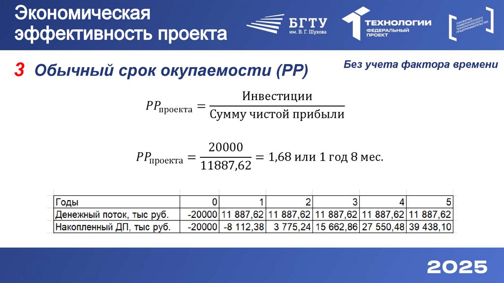 Экономическая эффективность проекта