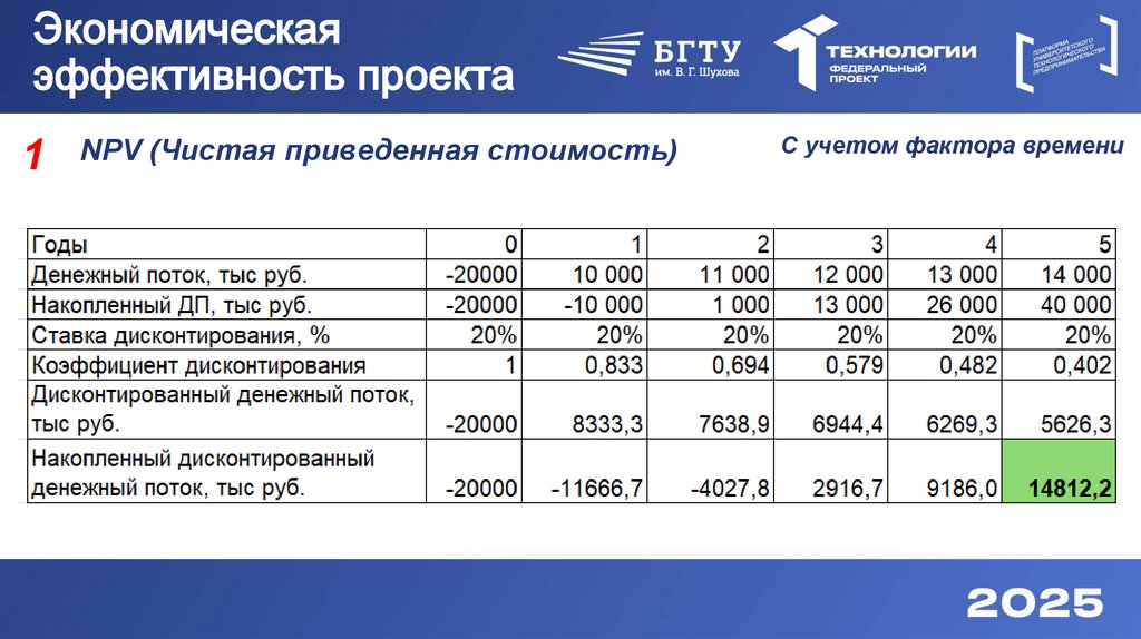 Экономическая эффективность проекта