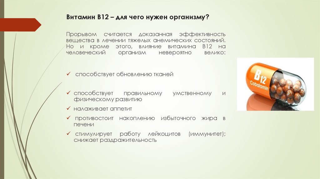 Витамин B12 – для чего нужен организму?