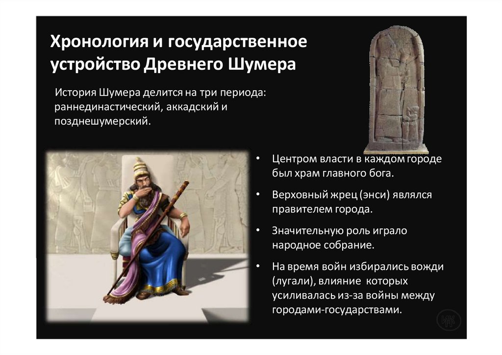 Хронология и государственное устройство Древнего Шумера