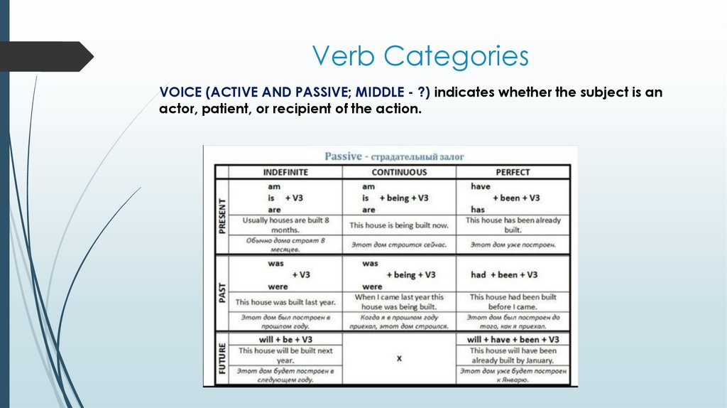 Verb Categories