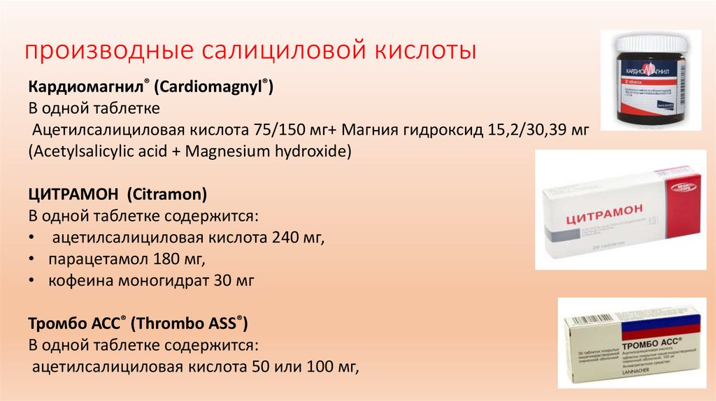 производные салициловой кислоты