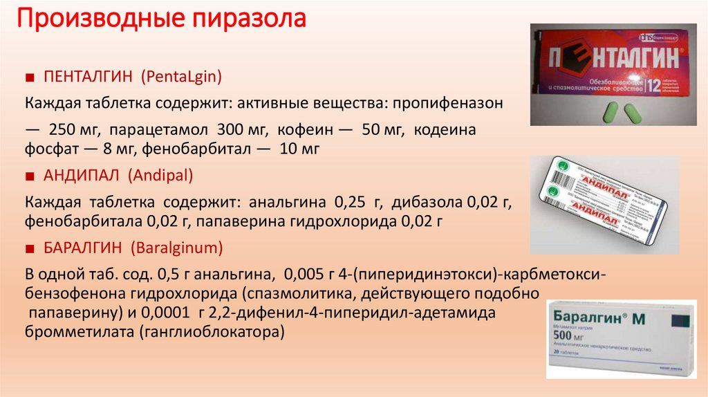 Производные пиразола