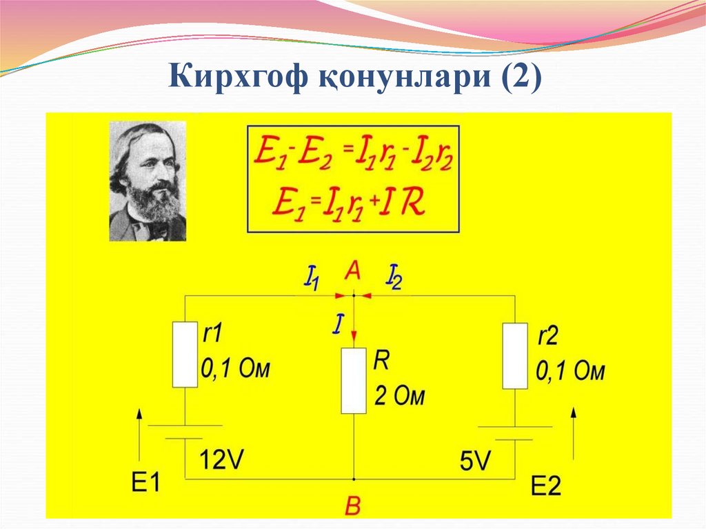 Кирхгоф қонунлари (2)