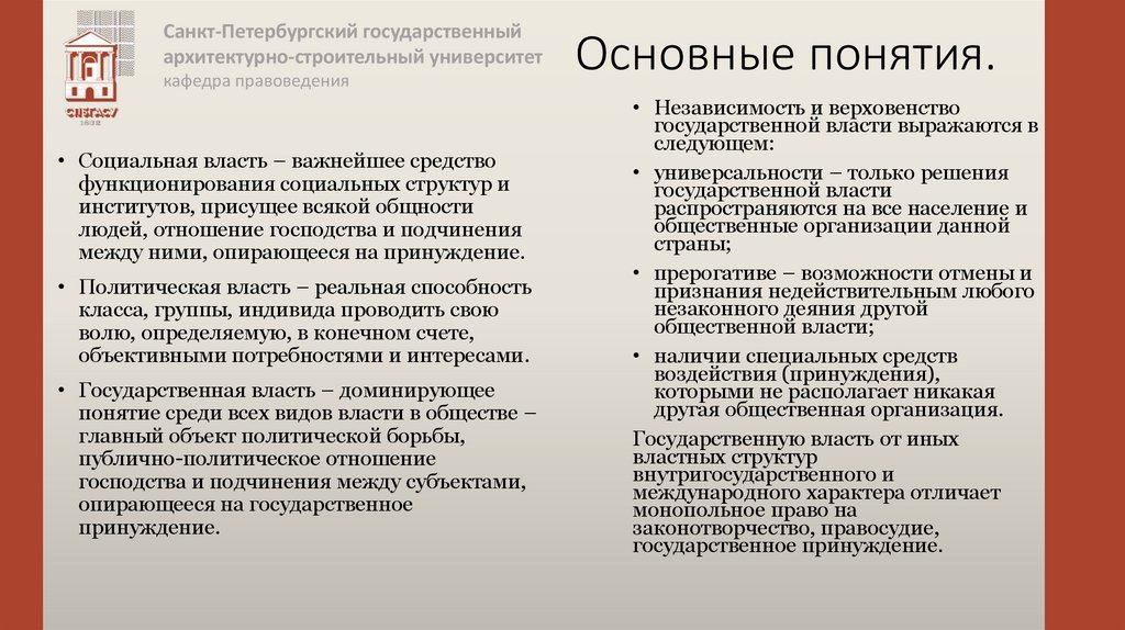 Основные понятия.