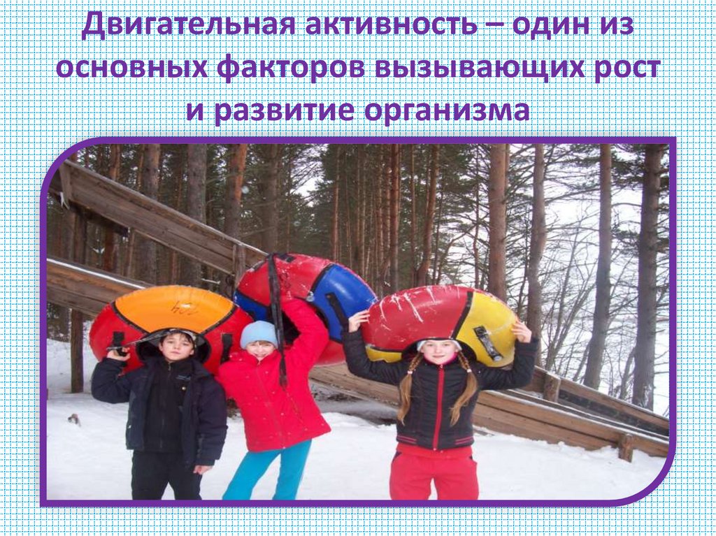 Двигательная активность – один из основных факторов вызывающих рост и развитие организма