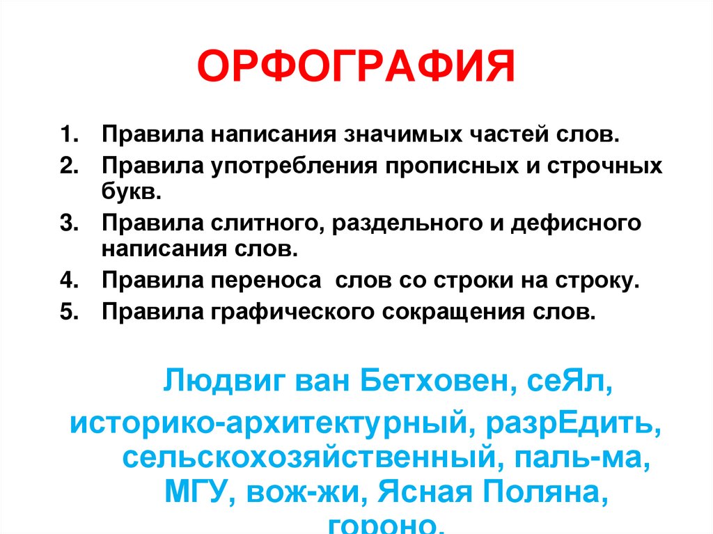 ОРФОГРАФИЯ