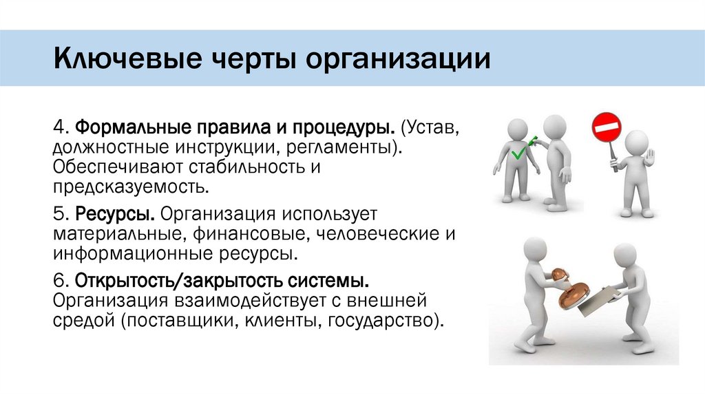 Ключевые черты организации